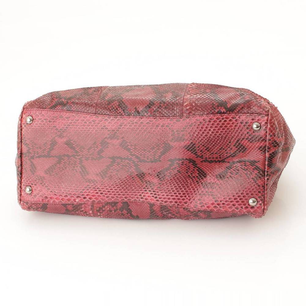 Prada Python Amarena Bag Tote Red - image 4